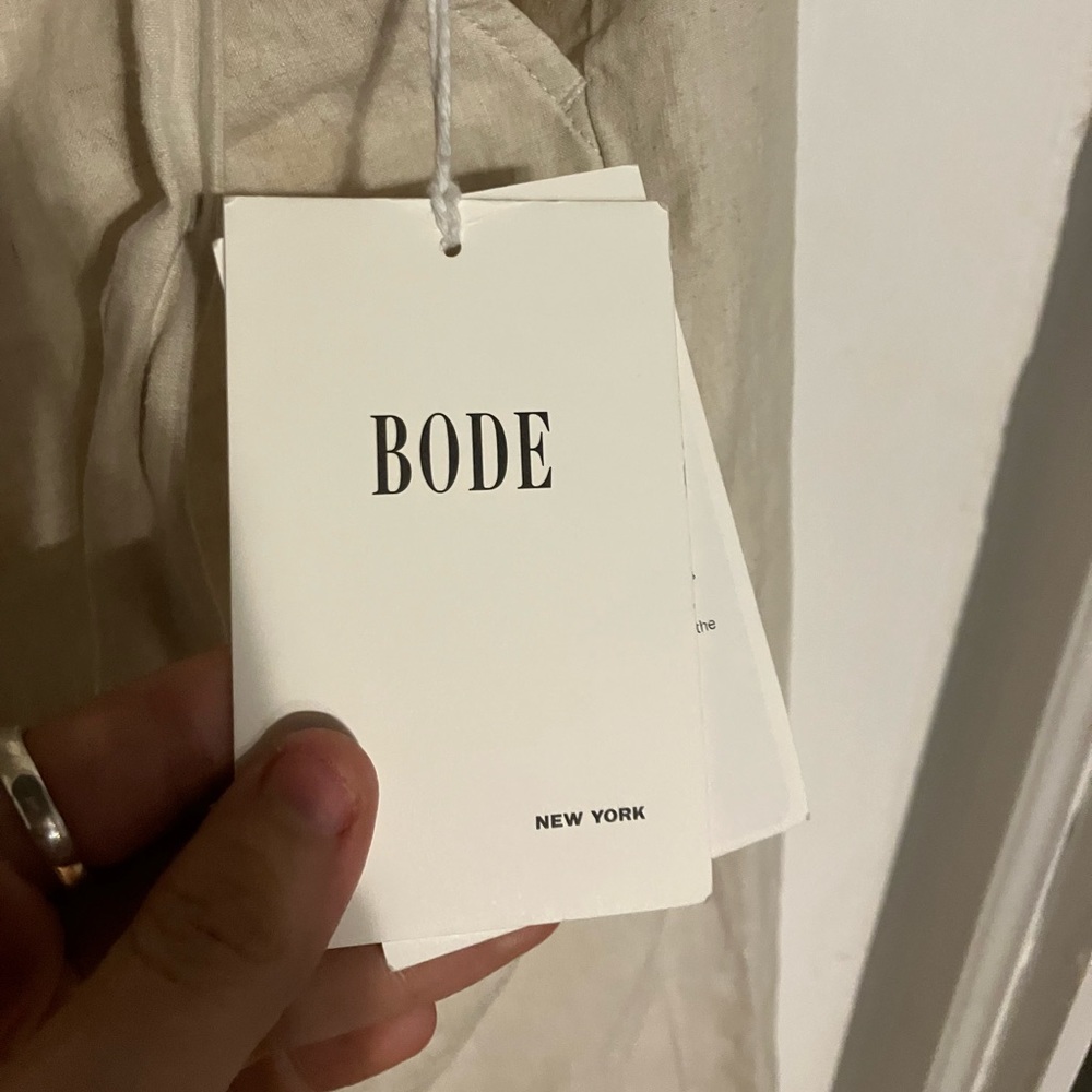 BODE New York handmade linen trousers with BEAUTIFUL hand embroidered details - Picture 7 of 7